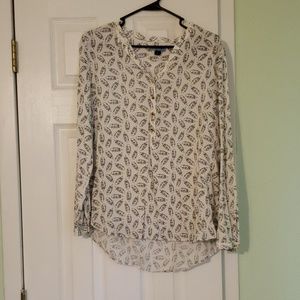 Cynthia Rowley Tops - White Shirt with Feather Cynthia Rowley Tops - White Shirt with Feather